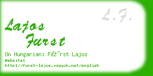 lajos furst business card